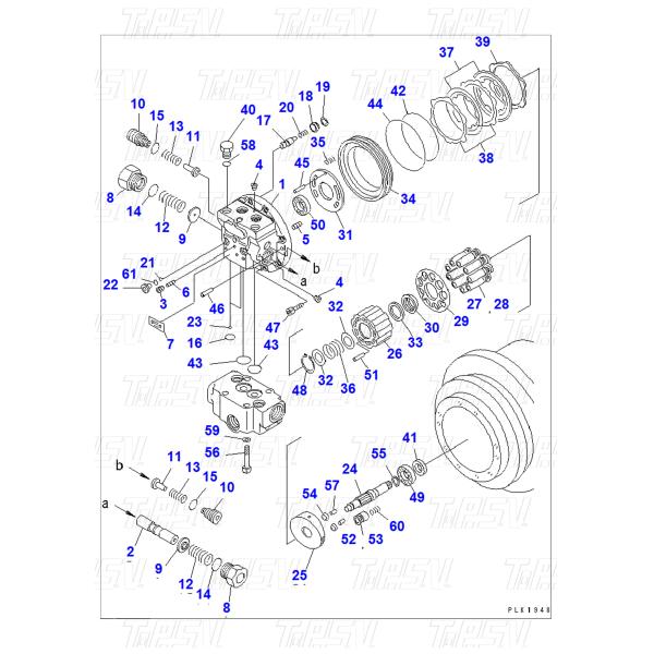 PC120-6 GM18VL Excavator Travel Motor Shaft Black TZ269B2002-00 16:20T
