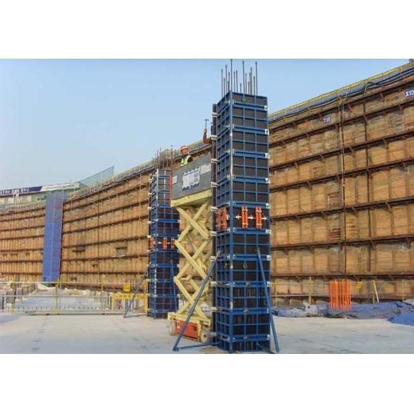 Steel Frame Concrete Column Forms , Rectangular Column Formwork With Plywood