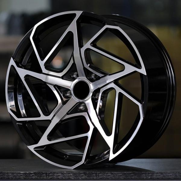 Staggered Satin Black/Machine Face model forged wheels for sale