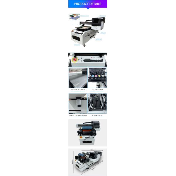 Inkjet Printer 4050 UV Printer Digital Flatbed Uv AB Film XP600 Printhead Cold Transfer using CMYKW V Ink Color