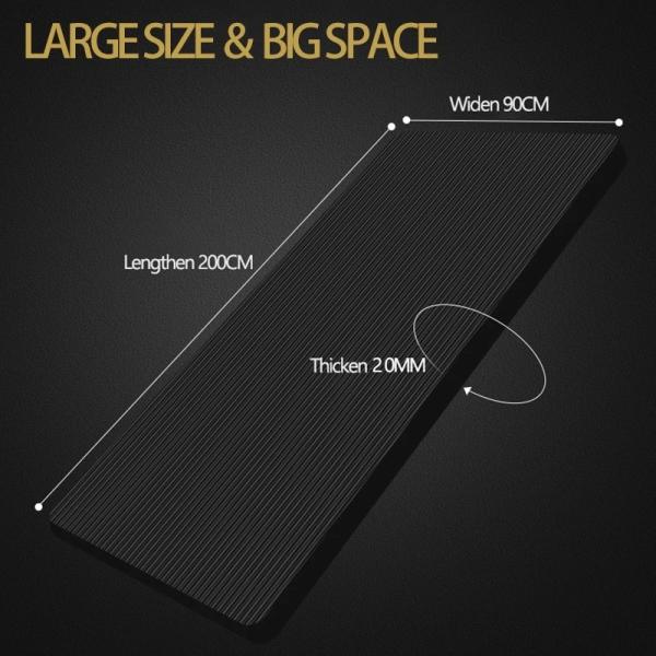 20MM Thick Home Fitness Exercise NBR  Non Slip Yoga Mat For Pilates Gymnastics