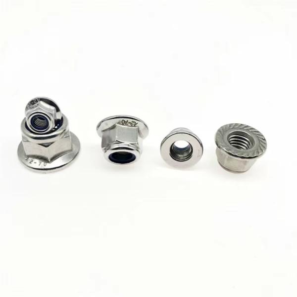 DIN6926 Stainless Carbon Steel Flange Nuts A2.70 Nylon Insert Hex Flange Lock Nut