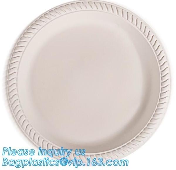 biodegradable corn starch plate,factory wholesale biodegradable corn starch food plate,Factory 6.2 inch Custom Logo Eco