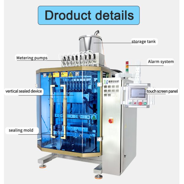 CE Certificate Automatic Liquid Packaging Machine with PLC Control System and 80-150 Bags/Min Speed