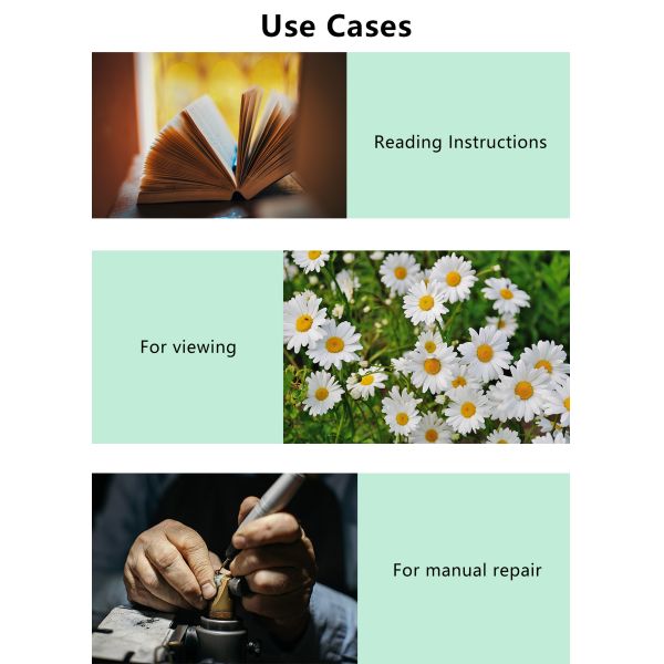 New Horizontal Square Large Lens 64 Led Lights Magnifier  Stepless Dimming Lights Battery Display USB Charging Magnifier