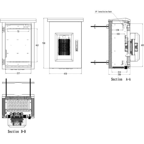 Гальванизированная сэндвичем коробка стального двойного приложения металла держателя стены на открытом воздухе