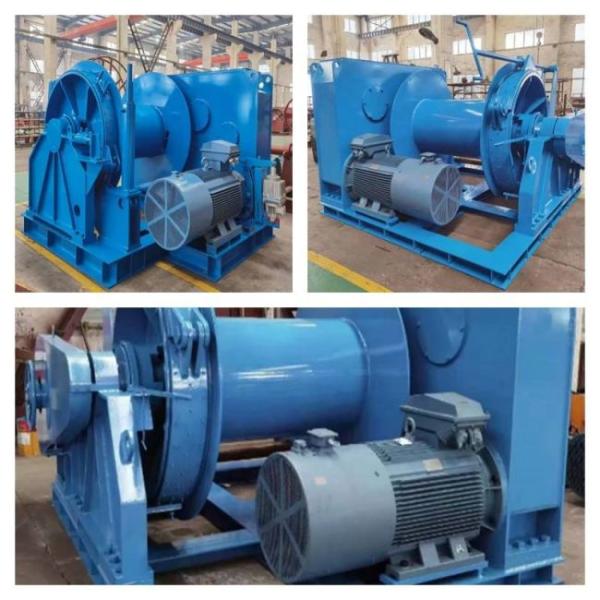 ворот голубого двойного ворота корабля барабанчика 380V морской электрический с нагрузкой лимитируемая объемом 500KN