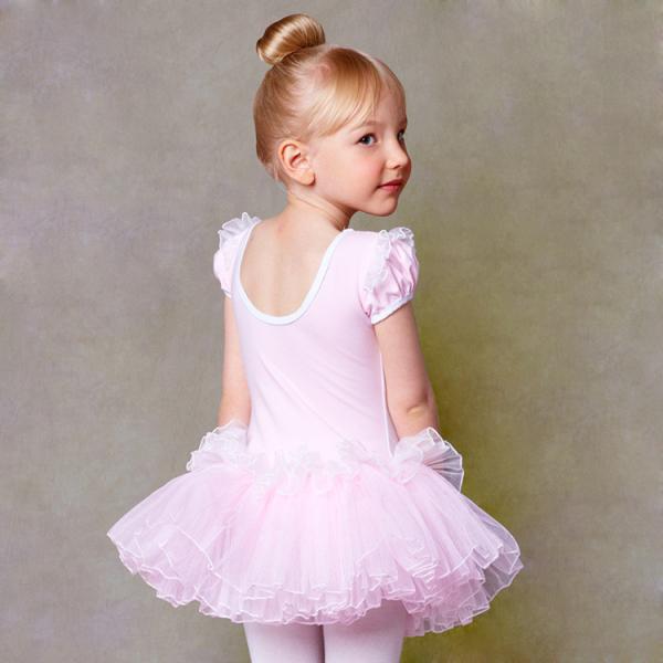 girls western performance clothing Short sleeve lace dance dress for ballet wear wholesale