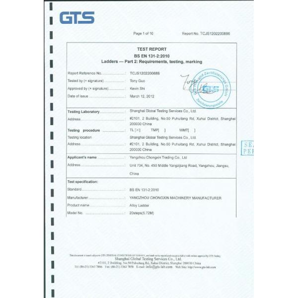 Single Section Aluminium Ladders / Commercial Step Ladders With 10 Steps