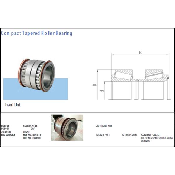 Professional 805958 Truck Wheel Bearings Double-Row Tapered Roller Bearing