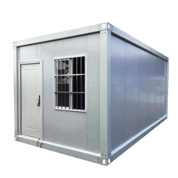 Portable 20ft Flat Pack House for City Living Flatbed Packing Box, Two Story Home Kitchen Office Glass Featured Hotel