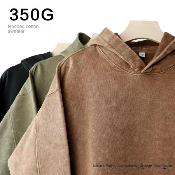 Anti-pilling 350g French Terry Vintage Hoodies Tracksuit for Men from Professional