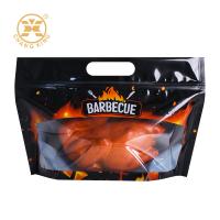 Emballage en plastique à fermeture à glissière imprimé sur mesure pour la rotisserie Grill chaud Poulet rôti et viande de charcuterie