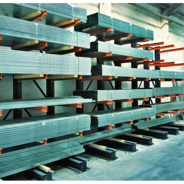 Warehouse Structural Cantilever Shelves , Steel Cantilever Pipe Rack