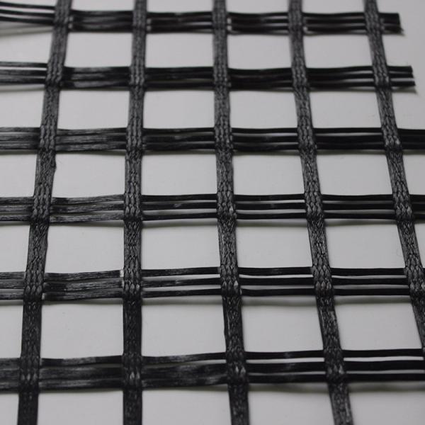 Polyester Warp Knitted Geogrid Machine Mesh In Pavement Construction