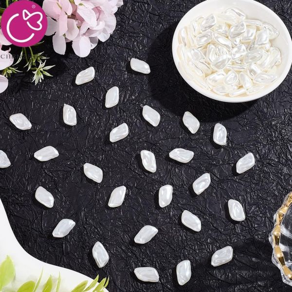 White Baroque Irregular Shaped Pearl Shaped Loose Beads Diy Jewelry Accessories With Holes
