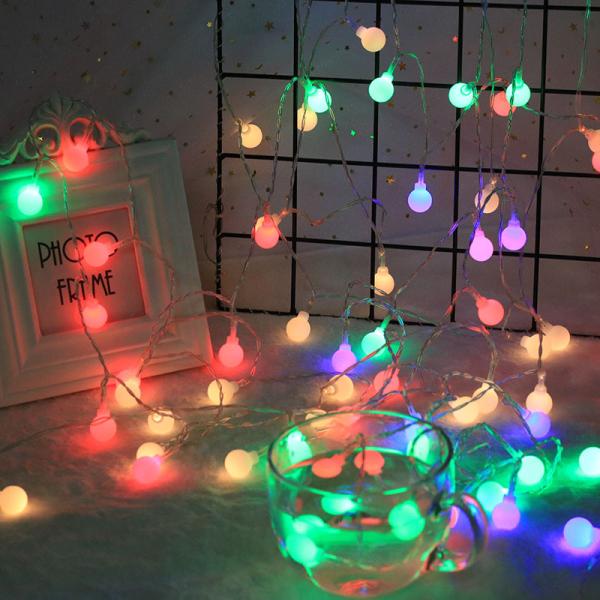 Color Changing Globe String Lights 16.4 ft 50 LEDs Crystal Bubble Ball Fairy Lights with Remote Control Ambient Lighting