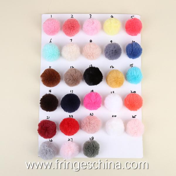 Wholesale Colorful Fake Rabbit Fur DIY Pom Pom Ball For Handbag Costume Decoration