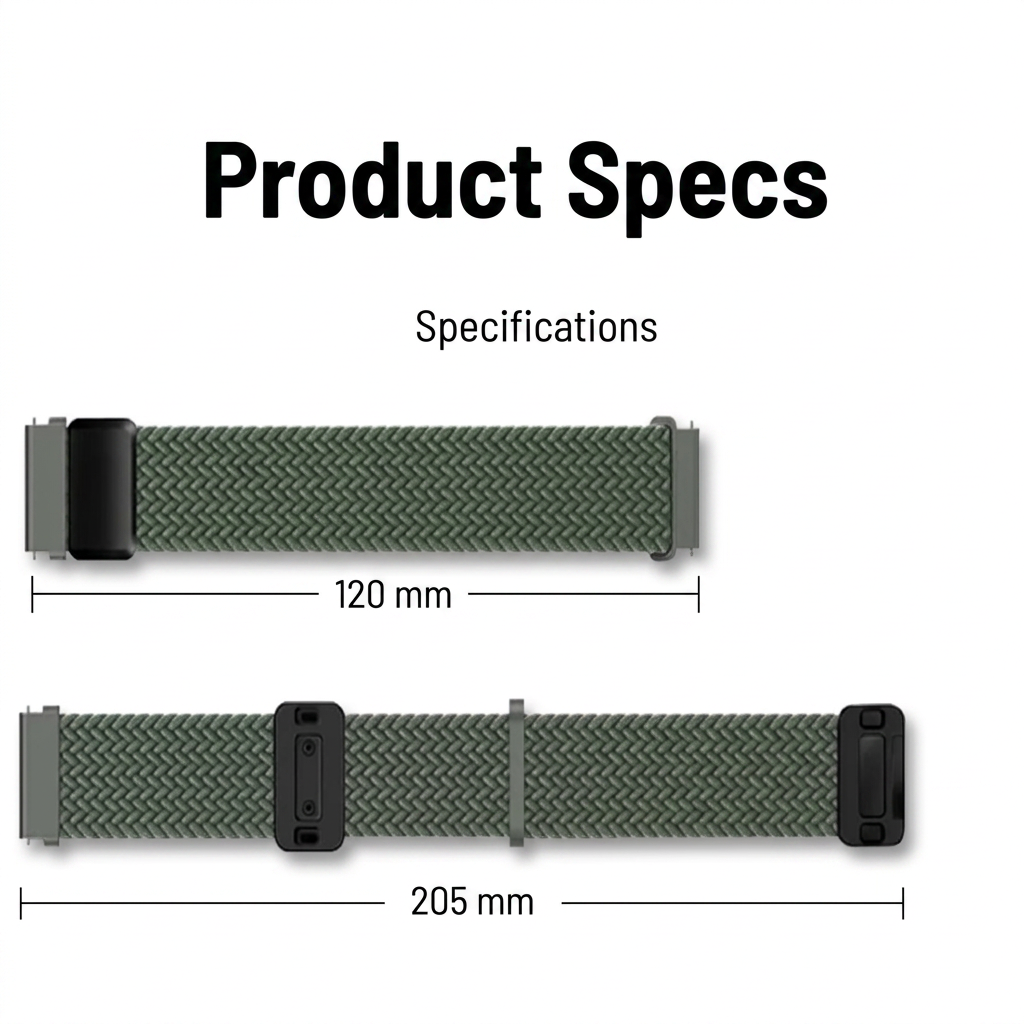 Universal Magnetic Braided Nylon 20mm 22mm Watch Band Breathable Comfort Soft Elastic Watch Strap