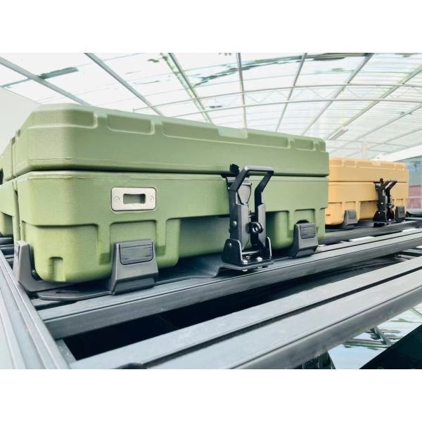 116L Low Profile Hard Plastic Rotomolding Tool Box Storage Case with Roof Luggage Rack Customizable ODM Cargo Housing