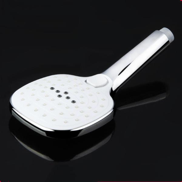 Bathroom Square Handheld Plastic 3-Function Rain Hand Shower Head