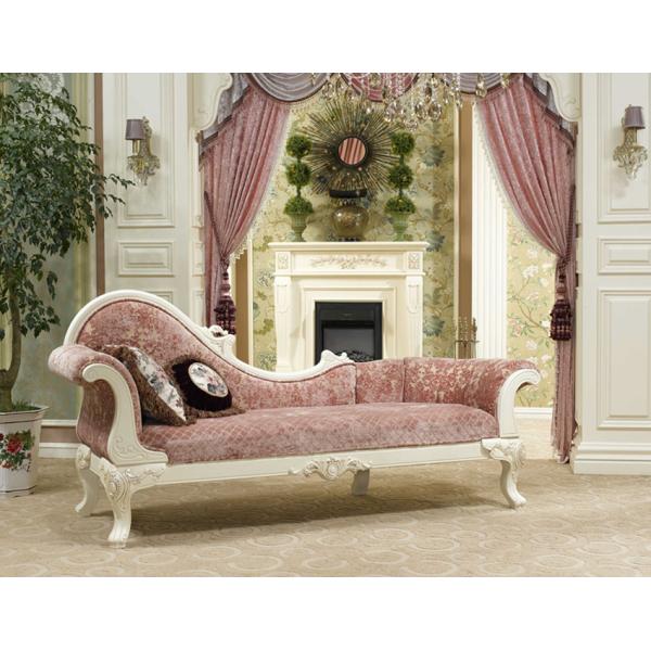 Curved Rose Gold Luxury Chaise Lounge MDF Plywood Frame