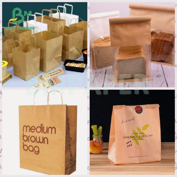 Good Printing Performance 60grs 70grs Unbleached Brown Food Paper