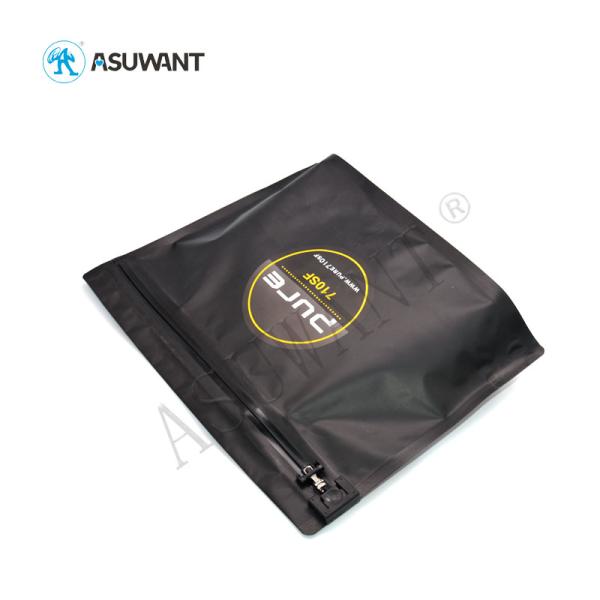 Biodegradable Custom Greaseproof Black Disposable Zipper Packaging Plastic Bag