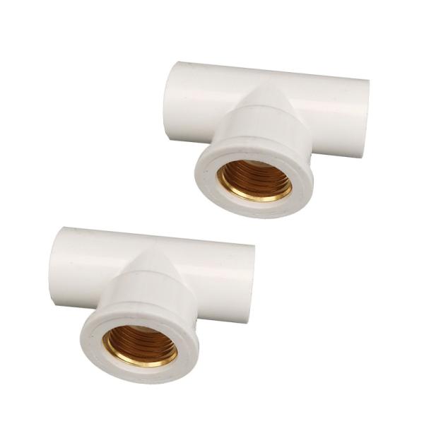 Тройник 45 штуцеры трубы дренажа Pvc 90 градусов проталкивает соединитель переходника потока Famale мужчины