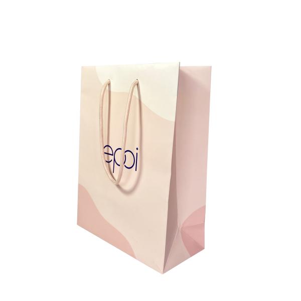 Custom Size Cotton Handle Printed Small Paper Gift Bags For Jewelry Box