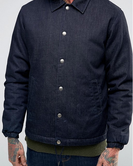 100% Cotton Denim Mens Flight Jacket With Custom Logo Autumn Season