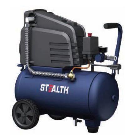 0302441X Quiet Portable Air Compressor Oil Free Pump 6 Gallon 24 Liters