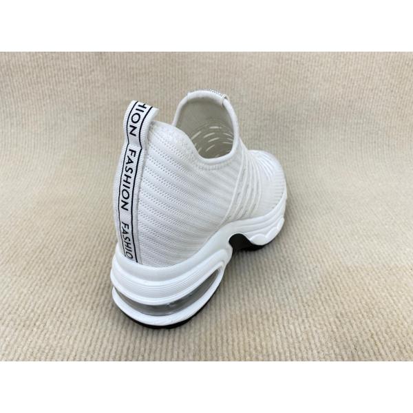 Mesh Upper Womens White Platform Loafers PU Outsole Flatform Loafers