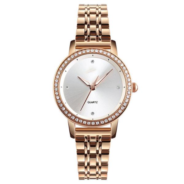 Stainless Steel Case Back Watch Quartz Watch Women Reloj Mujer 1311