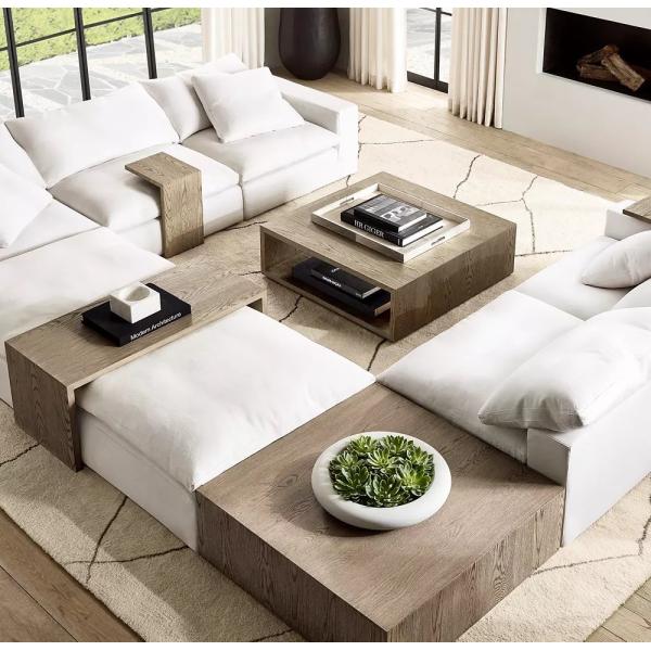 Modern Sintered Stone Top Coffee Table Furniture 450mm For Living Room