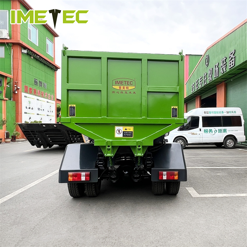 Auger Type Dairy Cow Manure Collector Dung Cleaning Equipment Self Dumping