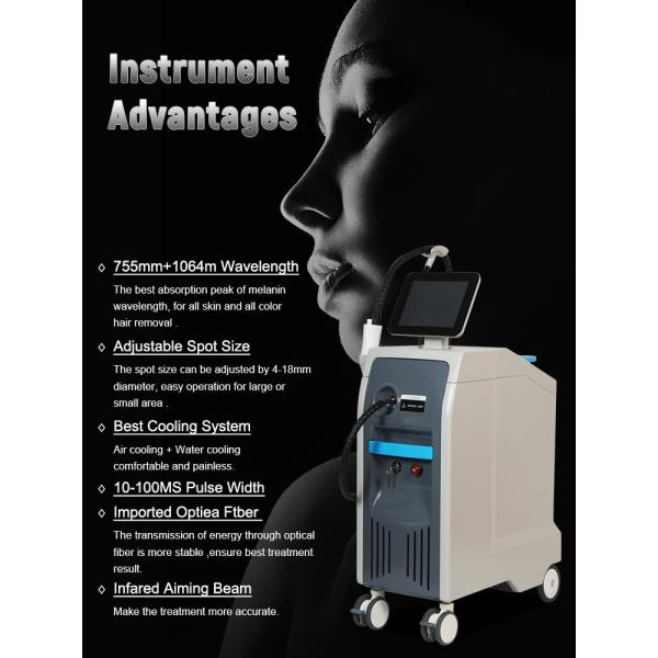 Supplier Dual Wavelength Laser Hair Removal Machine For Remove Tattoos And Pigment