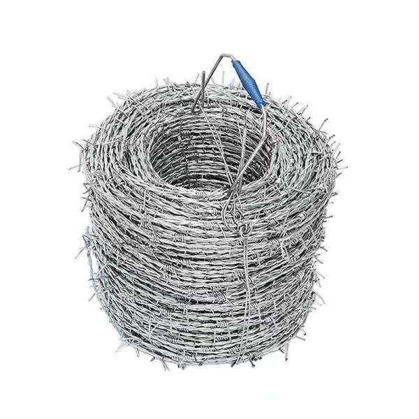 Rope Mesh Electro Galvanized Barbed Wire 50 KG Per Roll for Protection 20-500m Length