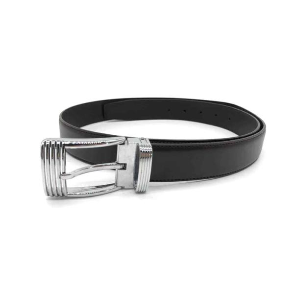 1.2 inch Mens Leather Dress Belt With Single Prong Buckle