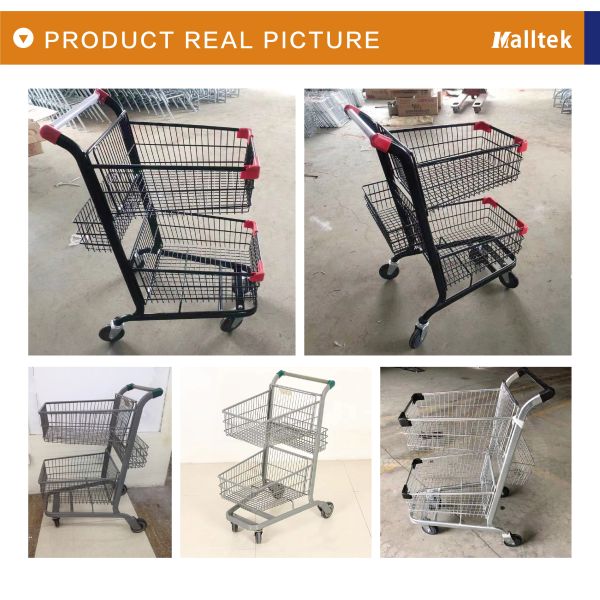 Hot Sale Supermarket Basket Trolley For Grocery 100KG Loading
