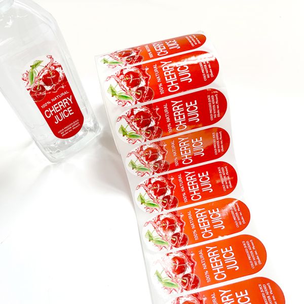 Vinyl  Durable Self-Adhesive Waterproof Custom Labels with UV Protection Easy Peel for Cherry Fruit and Bottles/Jars