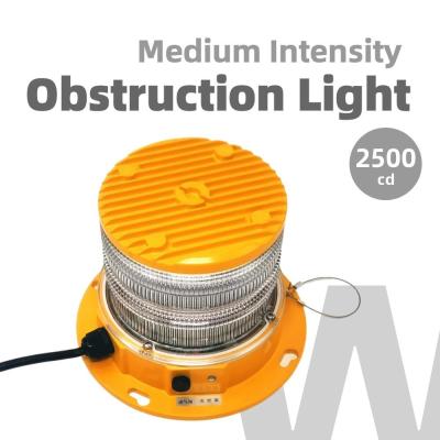 Luz de obstrução DC24V da torre da sincronização do policarbonato 48V