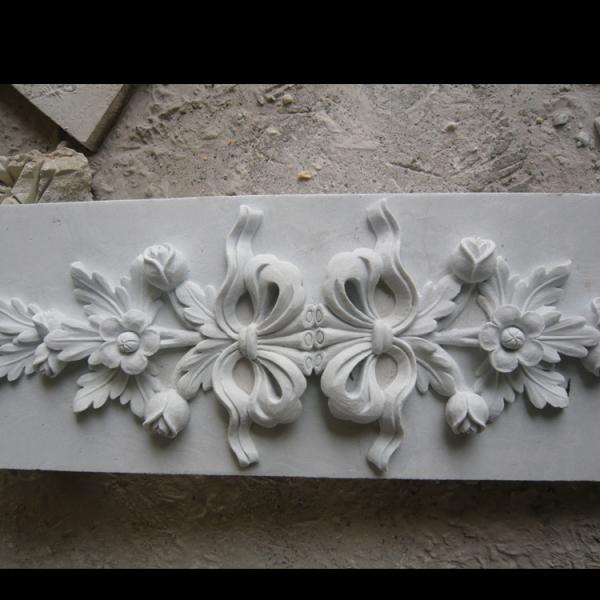 Marble stone relief wall flower carving panels with polished,China stone carving Sculpture supplier