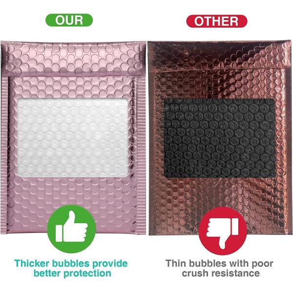 GDCX Custom Poly Metallic Bubble Mailers Holographic Padded Envelopes Shipping Metallic Packaging Courier Delivery Bubble Bags