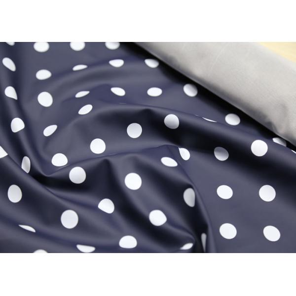 Blue Printed Leather Fabric For Clothing , Semi - PU Artificial Leather Fabric