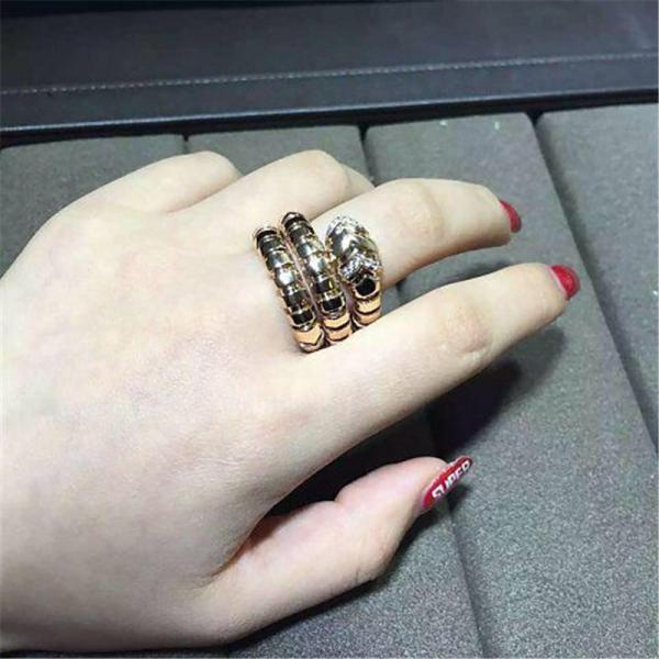 Luxury jewe factory serpenti series ring 18k white gold yellow gold rose gold diamond  ring