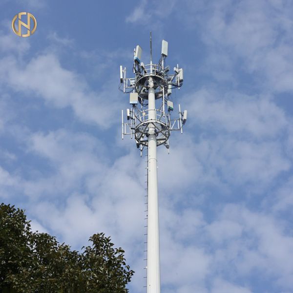 Galvanized 5G Communication Steel Pole for Outdoor Telecom Tower | Custom Monopole Cell Antenna Mast from China Manufacturer