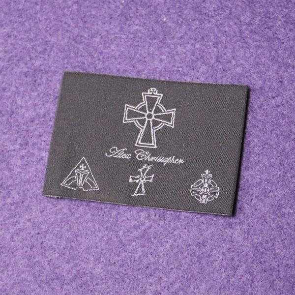 Washable Polyester Woven Clothing Labels For Clothing Garment Bags