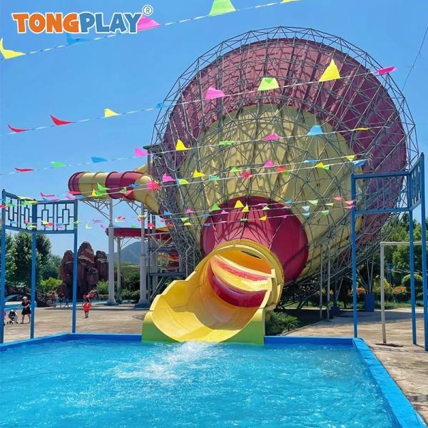 Swimming Pool Water Play Game Equipment Slide Water Playground Fiberglass Skin Raft Slides for Adults Children for Sale