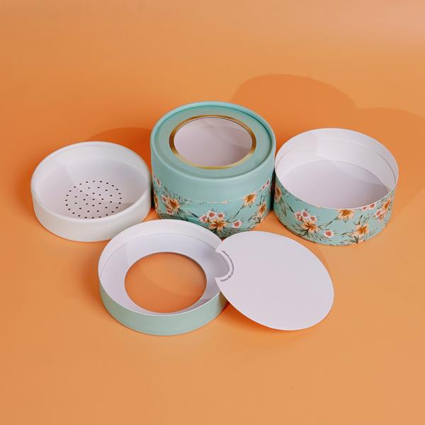 Fixing Makeup Powder Puff Loose Powder Paper Tube Box Cosmetic Puff Box Skin Care Makeup Shaker Lid Paper Tube